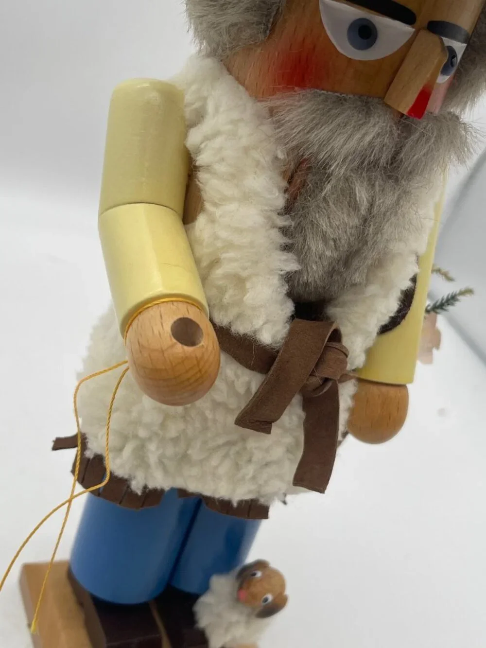 Steinbach Volkskunst Piccolo Shafer Sheep Herder Wood Nutcracker West Germany